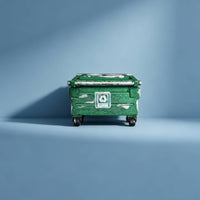 Miniature Trash Bin Resin Miniature Bin with Wheels Realistic for Street Display