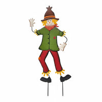 Holiday Character Yard Stake Wrought Iron Seasonal Lawn Figure Weather Resistant Outdoor Decoration