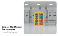 Heavy-Duty Safety Helmet Cabinet Freestanding Design Lockable Steel Cupboard Rust Resistant Storage Locker Dust-Proof for Construction Workers, Site Managers, Factory, Workshop, Warehouse, Company Premises