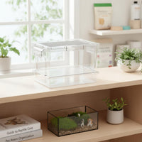 Mealworm Sifting Container Easy to Clean Multi-Layer Keeper Ventilated Live Food Box for Reptile Owners, Outdoor Observation