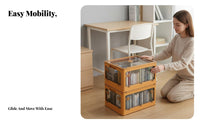 Foldable Book Storage Box Tool-without Cost Assembly Folding Plastic Organizer