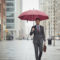 Wind-Resistant 8-Rib Straight Umbrella Sturdy Automatic Umbrella Long-Lasting Lightweight for Commuters, Business Professionals, Daily Commute, Travel