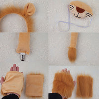 Lion Animal Headband Costume for Halloween and Performances