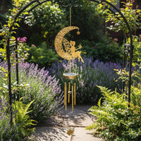 Solar Wind Chime Light Waterproof Outdoor Lighting Wrought Iron for Yard