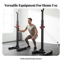 Squat Rack Adjustable Catches Bench Press Rack Heavy Duty Multi-Function Power Cage for Weightlifters, Bodybuilders