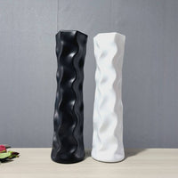 Plastic Imitation Ceramic Vase Lightweight Home Decoration Shatter Resistant
