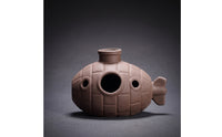 Aquarium Ceramic Terracotta Cave with Openings Hollow Aquatic Habitat Shelter for Shrimp