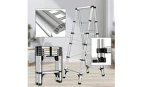 Portable Aluminum Step Ladder Anti-Slip Foldable Step Ladder Lightweight Long-Lasting for DIYers, Cleaning
