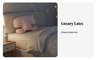 High Resilience Ergonomic Latex Pillow Breathable Side Sleeper Pillow for Adults, Women, Sleeping, Napping, Bedroom