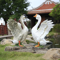 Floating Simulated Swan Resin Ornament for Garden Fountain Pond Landscape Decoration Couple Love Symbol