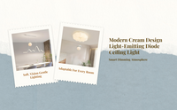 LED Ceiling Light, Modern Minimalist, Cream, Dimmable