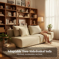 Sectional Block Couch Customizable Combination Sectional Sectional with Ottoman Minimalist Design Double-Sided for Studio