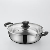 Gift Set with Stainless Steel Pot for Induction Cooker, Large Cooking Pot with Glass Lid, Family Size Induction Cooktop Pan, Great Gift Idea