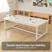 Kindergarten Glass Craft Station Firm Table and Sturdy Kids Group Craft Table Kids Learning Desk for Students, Teachers, Playroom, Home, Homework