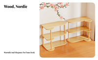Corner Shelving unit Space-Saving Tiered Desk organizer Easy Assembly for Study Room