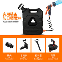 Air Pump 21L Outdoor Camping Water Bucket Portable Storage Tank 5.5 Gallon with Shower