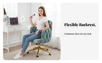 Scalloped rear Task Chair Elegant design Vanity Seat Shell-Shaped rearrest 360° rotate for Women, Teens, Bedroom, vanity area