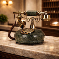 Jade-Tone Wireless Phone Card-Inserting Retro Telephone