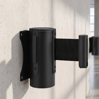Wall-Mounted Retractable Belt Barrier | Space-Saving, Retractable Belt Barrier with Wall wall bracket, Compact, for Entryways