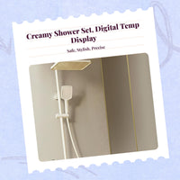 Digital thermostat rainfall shower set