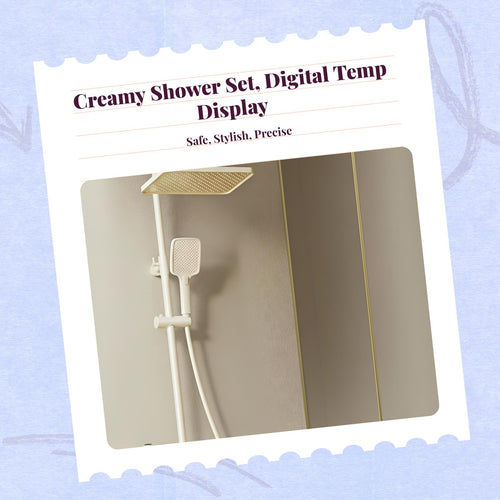 Digital thermostat rainfall shower set