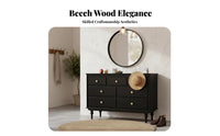 Black Finish 9-Drawer tall chest of drawers hardwood Wood Construction Tall Narrow Drawer Unit Space-Saving Chest of Drawers Large Storage Capacity for Apartment Dwellers, Office Workers, Living Room, Small Spaces, Hallway, Entryway