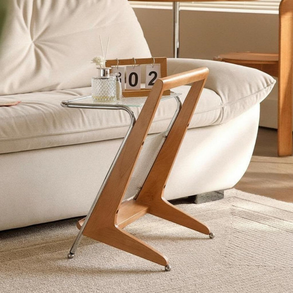 Magazine Holder End Table Movable Magazine Table Multi-Functional for Homeowners