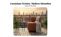 Retro & design Upholstered rotating Chair Comfortable Design Indoor Seating Minimalist visual appeal Shell-Shaped spinerest for homeowners, Students, Balcony, Living Room, perusing corner, Home Office