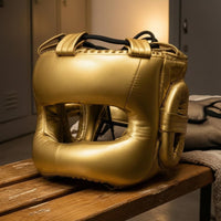 Boxing Headgear Molded Shape Full-Face Boxing Helmet Stitching Detail