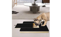 Dog Nail Scratching Pad Solid Wood Construction Dog Scratch Pad with Treat Drawer Mental Nail Filing Board with Treat Drawer