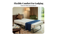 Foldable Folding Rollaway Bed Easy to Move Folding Bed on Wheels Space-Saving Temporary Furniture Quick Assembly for Homeowners, Apartment Dwellers, Hotel Rooms, Guest Room, Small Apartments, Home Office