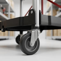 Foldable Three-Tier Tool Trolley Tray-Style Frame Three-Tier Utility Cart