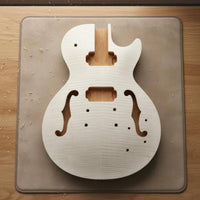 Hardwood Maple Guitar Smooth-Surfaced Sanded Unfinished Electric Guitar Body for Luthiers