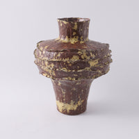 Decorative Vase Artisanal Vase with Pinched Rim Textured for Clean Design Advocates, Entryway Table, Model Home