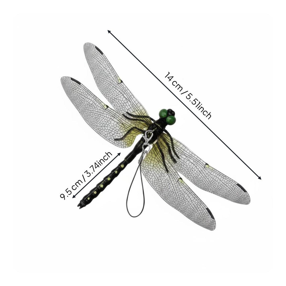 12 Pieces Dragonfly Hanging Decor Lightweight Dragonfly Ornament for Pet Collar