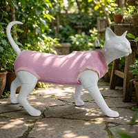 Pet Recovery Suit and Spay Neuter Suit for Dogs, Angled Neckline Elastic Dog Jumpsuit, Sleeveless Polyester Post Surgery Clothes to Prevent Licking