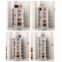 360 Degree Rotating Shelf Space Saving Rotating Shoe Rack Large Capacity Multi-Tier Storage Unit for Closet, Entryway
