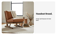 Wood Frame strap Chair Wabi-Sabi Design Indoor Furniture Retro design Comfy padding for Readers