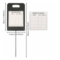 Long Drive Marker Construction Nearest Cup Closeness Marker Weatherproof Card Holder Golf Competition for Driving Range