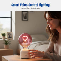 Heart-Shaped Night Light, Gradient Rose, Voice Control, Home Decor