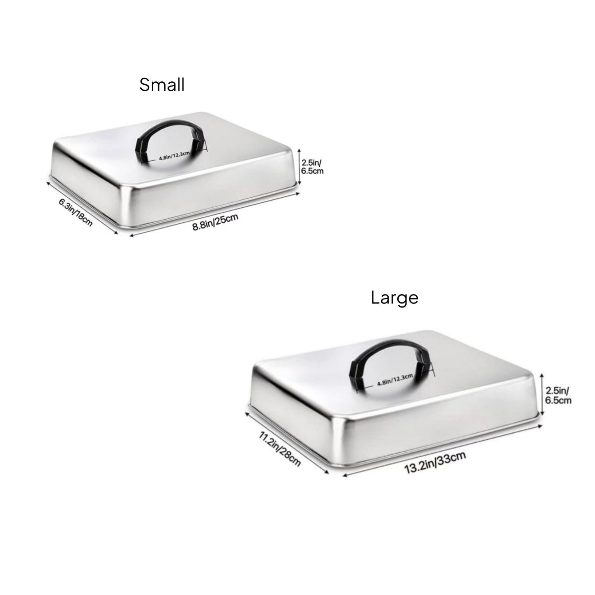 Square Grill Lid Easy to Clean Square Grill Dome Heavy Duty for Outdoor Grilling