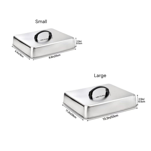 Square Grill Lid Easy to Clean Square Grill Dome Heavy Duty for Outdoor Grilling