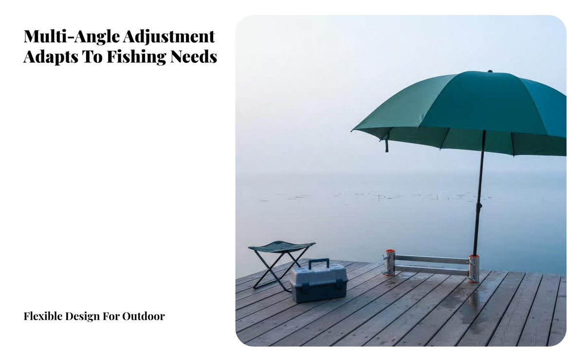 Fishing Stand Umbrella Stand Wind Resistant Stainless Steel Umbrella Bracket Heavy Duty for Anglers, Outdoor, Riverside, Lakeside