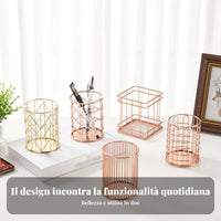 Nordic Design Stationery Holder Wrought Iron Design Metal Wire Writing