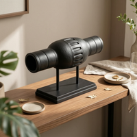 Sculpture Matte Black Sculpture with Base Minimalist Tabletop Decor for Office