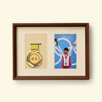 Solid Wood Medal Display Frame Ideal Gift Long-Distance Race Medal Holder Wall Mountable 3D Deep Box Frame for Runners