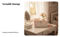 Cute Animal Organizer Bin Versatile Satin Cosmetic Pouch Storage Basket for Washroom