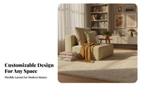 Sectional Block Couch Customizable Combination Sectional Sectional with Ottoman Minimalist Design Double-Sided for Studio