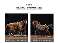 跨境高级家居栅栏骏马树脂工艺品摆件客厅电视柜酒柜马雕像装饰品