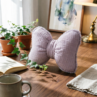 Bow Cushion Padded Lace Bow Pillow Soft for Sofa